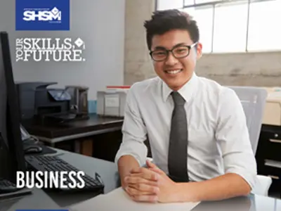 Brochure cover for Business SHSM