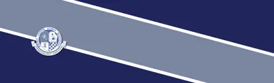 blue and gray striped banner with Port Hope High School logo