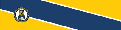 yellow and blue striped banner with Baltimore Public School logo