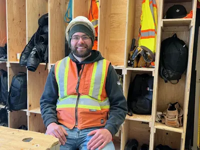 Construction Teacher Daniel Batty in the Skilled Trades Internship in Construction Systems (STICS) Program