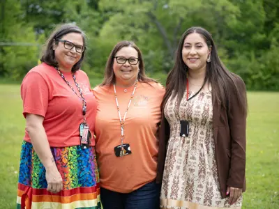 image of three woman from the Indigenous Education team