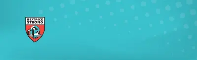 plain teal banner with dots and the Beatrice Strong Public School logo
